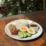 Picture of Nasi Lemak with Chicken Rendang