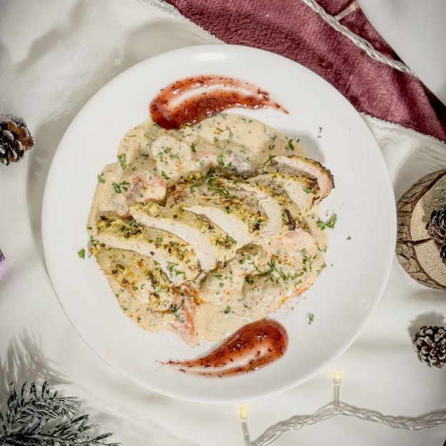 Picture of [XMAS] Mustard Taragon Chicken Breast with Mushroom Ragout