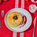 Picture of Chicken Pie with Cranberry & Pea Sauce