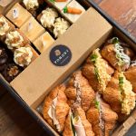 Picture of Mini Cakes Croissant Sandwiches Catering Box