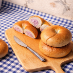 Picture of Blueberry Cream Cheese Bagel (Eggless)