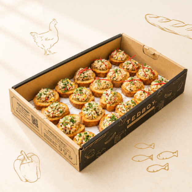 Picture of Chicken Roasted Sesame & Spicy Tuna Canape Catering Box