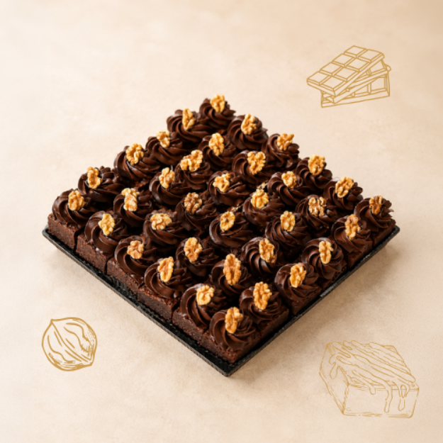 Picture of Mini Brownies with Walnut (36pcs/Tray)