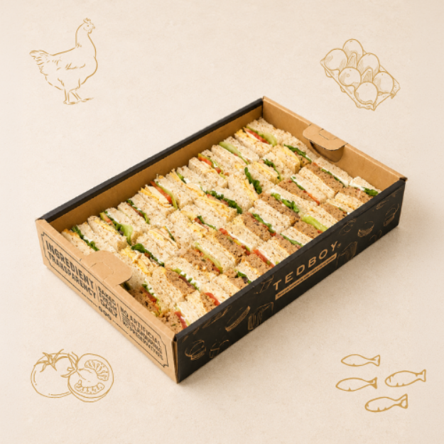 Picture of Grilled Chicken & Tuna Mayo Sandwiches Catering Box