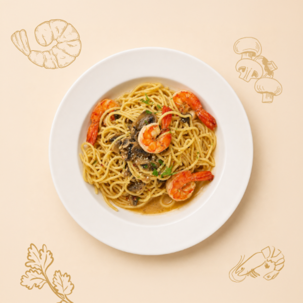 Picture of Spaghetti Aglio Olio with Shrimp