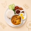 Picture of Nasi Lemak with Chicken Rendang