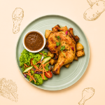 Picture of Roasted Whole Chicken Leg with Vegetables