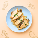 Picture of Spaghetti Aglio Olio with Grilled Chicken