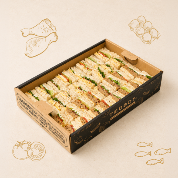 Picture of Grilled Chicken & Tuna Mayo Sandwiches Catering Box